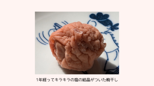 梅干しについた塩の結晶